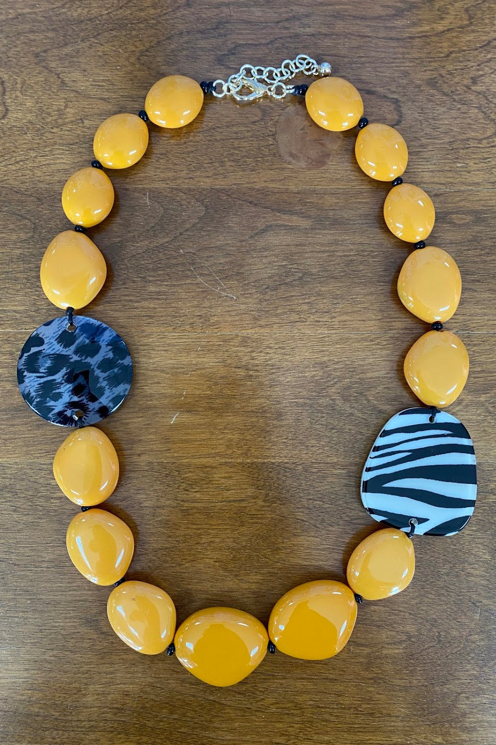 Funky Chunky Mustard Animal Necklace